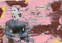 Handmade Altered Text Card With An Image #1