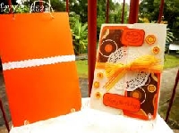 H/M Shades of Orange B/day Card