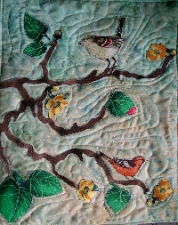 Spring mini-art quilt - Artistic Quilters