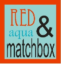 Red & Aqua Themed Matchbox