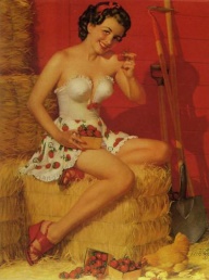 VINTAGE ATC With A Pin Up Girl - Multimedia