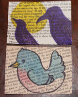 Book Page ATC BIRD theme.  2nd in series