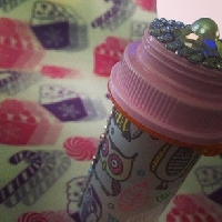 Decorate a pill bottle & fill with a surprise