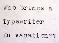 Typewriter Letter - July 2013