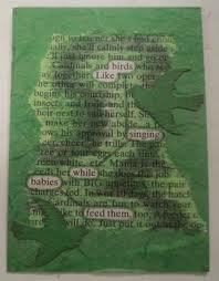 Altered TEXT ATC #3 - GREEN