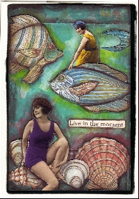 Mail Art Postcard with . . 