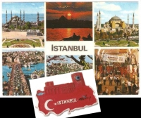 3 Postcards & 1 Touristy Souvenirs