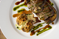 Grilled Barnsley Chop with Devilled Kidneys, Nettl