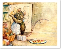 Mouse drawing postcard