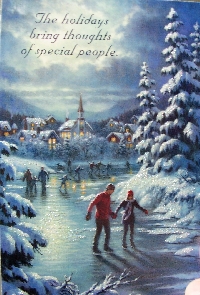 Recycle Christmas cards as postcards #15 - ice ska