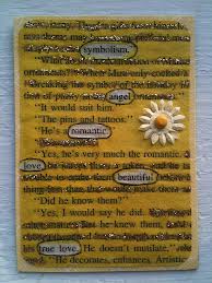 Altered TEXT ATC #7 - YELLOW
