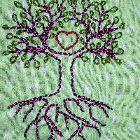 Private hand-embroidery scrap patch