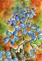 ATCs for Beginners: Watercolor Flower