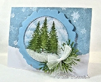 HM Shaker Christmas Card w/Background Scene