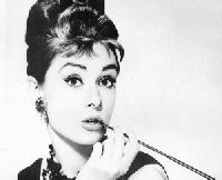 Audrey Hepburn ATC Swap - (Black and White Photo)