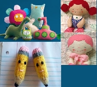  Stuffies, Softies, Cloth Doll Swap #1