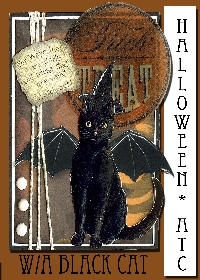 Halloween ATC w/a Black Cat