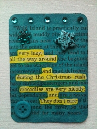 Altered Text ATC 2.0, #2 - Blue