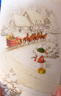 Recycle Christmas card as postcard #19 - reindeer
