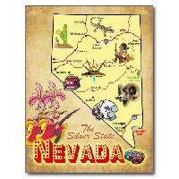 I need a Nevada Map Postcard 