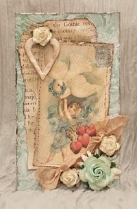 ATC with Book Page and Flower