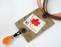Tutorial Inspired: Postage Stamp Necklace or Earri