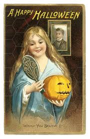 Self Made Halloween Themed Postcard