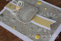 HM Grey and Yellow Themed Card with Stamped Phrase