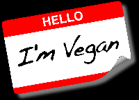 Vegan Wishes on a handmade postcard