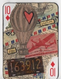 Altered Playing Card (APC) from a Wishlist Swap