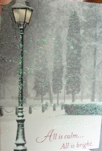 Recyle Christmas card as postcard #23 - snow