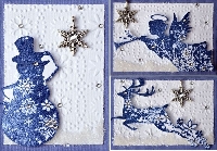 Blue & White Christmas Themed ATC