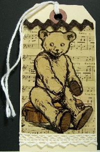 Teddy Bear Altered Art Tag Swap