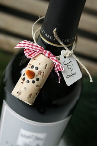 Wine Cork Snowman 