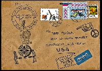 Mail art specific: stamping USA
