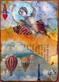 Altered Playing Card (APC) Queen of Hearts