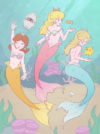 Super Mario Mermaid Princesses ATC 