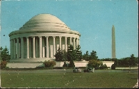 Vintage postcard of a Monument