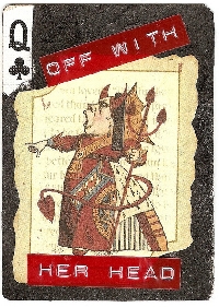 Altered Playing Card (APC): Queen of Clubs