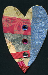 USAPC: Collaged Paper Hearts Card
