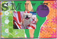 Handmade Dog Themed Postcard