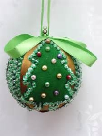Handmade Christmas Ornament for March - Green