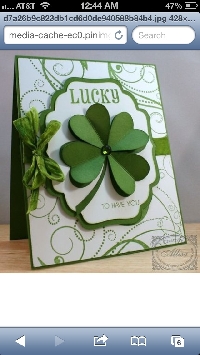 St. Patrick's Day Card with a note