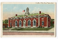 Vintage postcard of a Post Office