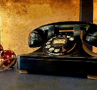 Vintage Telephone ATC
