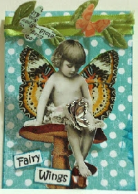 VC: Vintage ATC with Butterfly Wings  - USA