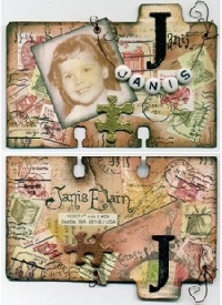 VC:  Altered Rolodex Card - Vintage Theme