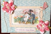 Easter Card- Handmade- Vintage themed
