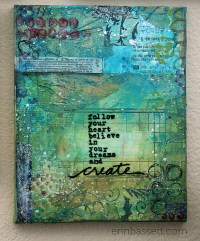 Mixed Media ATC w/ a Quote (3 Partners)