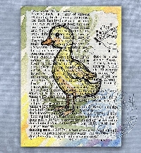 Dictionary page postcard art